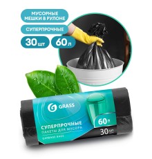 Мешок для мусора ПНД в рулоне 60л. 65*55 8 мкр. (черный) (рул. 30 шт)